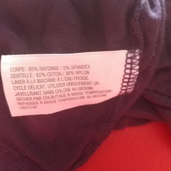 10/$10 Merona Blue Lace Flutter Tee XL - Picture 3 of 4